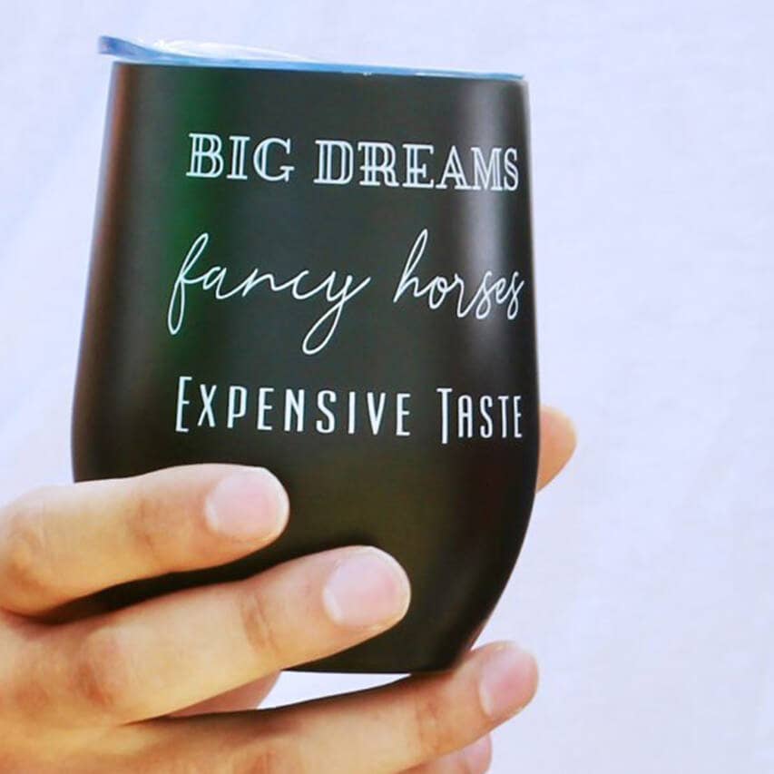 Spiced Equestrian - Big Dreams Insulated Cup: Rose Gold