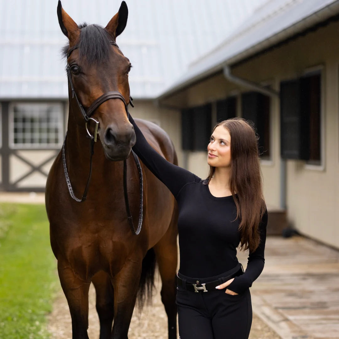 TKEQ The 'KENNEDY' Seamless Long Sleeve V Neck