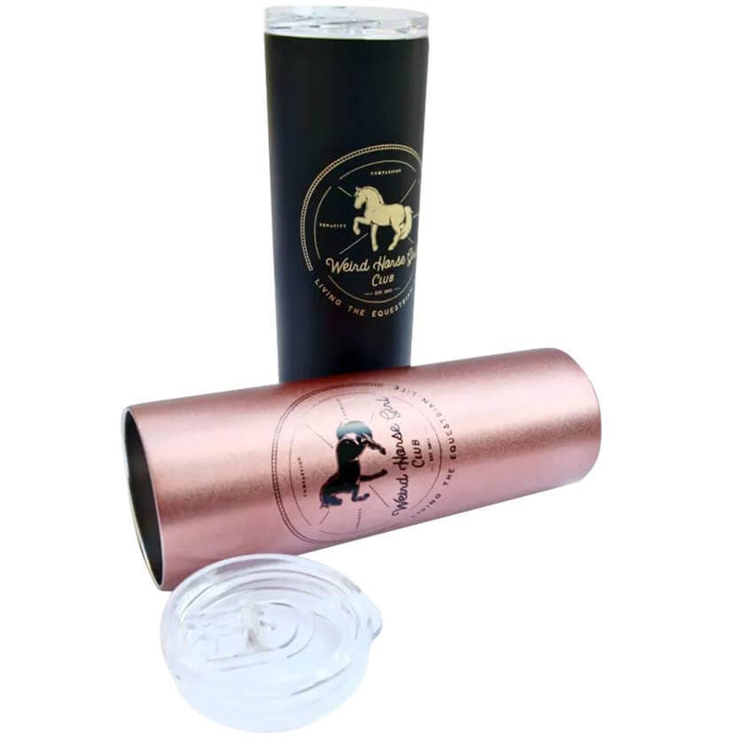 Spiced Equestrian - Weird Horse Girl Club Travel Tumbler: Rose Gold