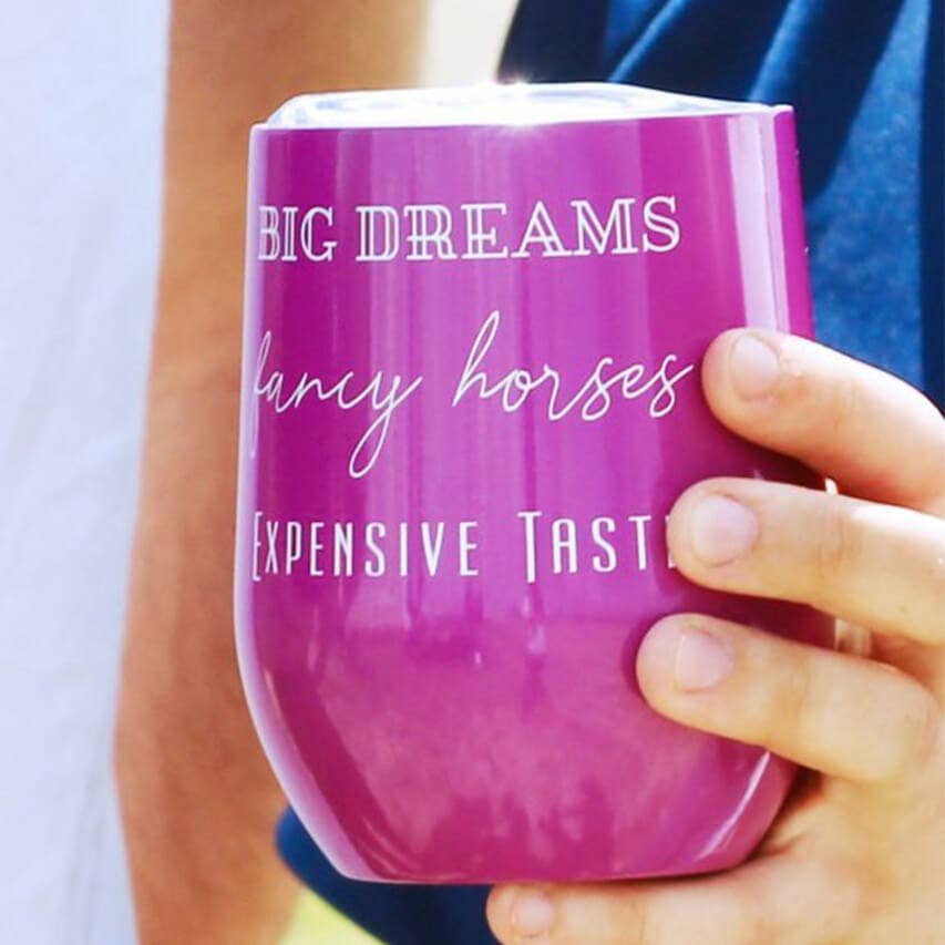 Spiced Equestrian - Big Dreams Insulated Cup: Rose Gold